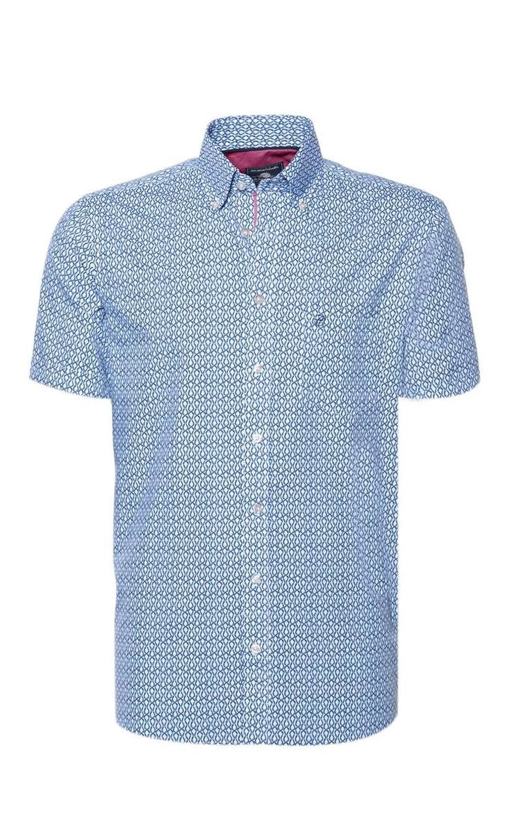 Campbell Classic Casual Overhemd Heren korte mouw