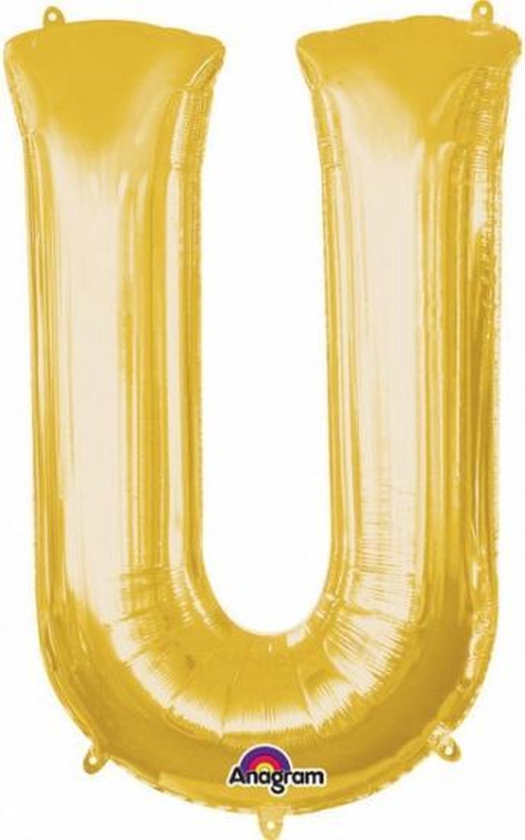 Letter U ballon goud 86 cm