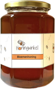 Bloemenhoning vloeibaar - 1kg - Honingwinkel - Honing vloeibaar