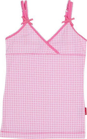 Claesen's Meisjes Onderhemd - Small Pink Checks - Maat 164-170
