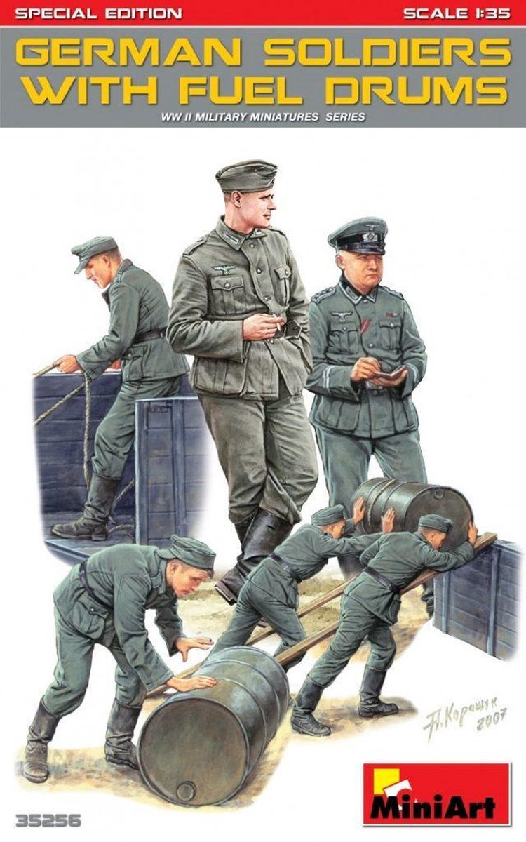 Miniart - German Soldiers W/ Fuel Drums. S.e. (Min35256)
