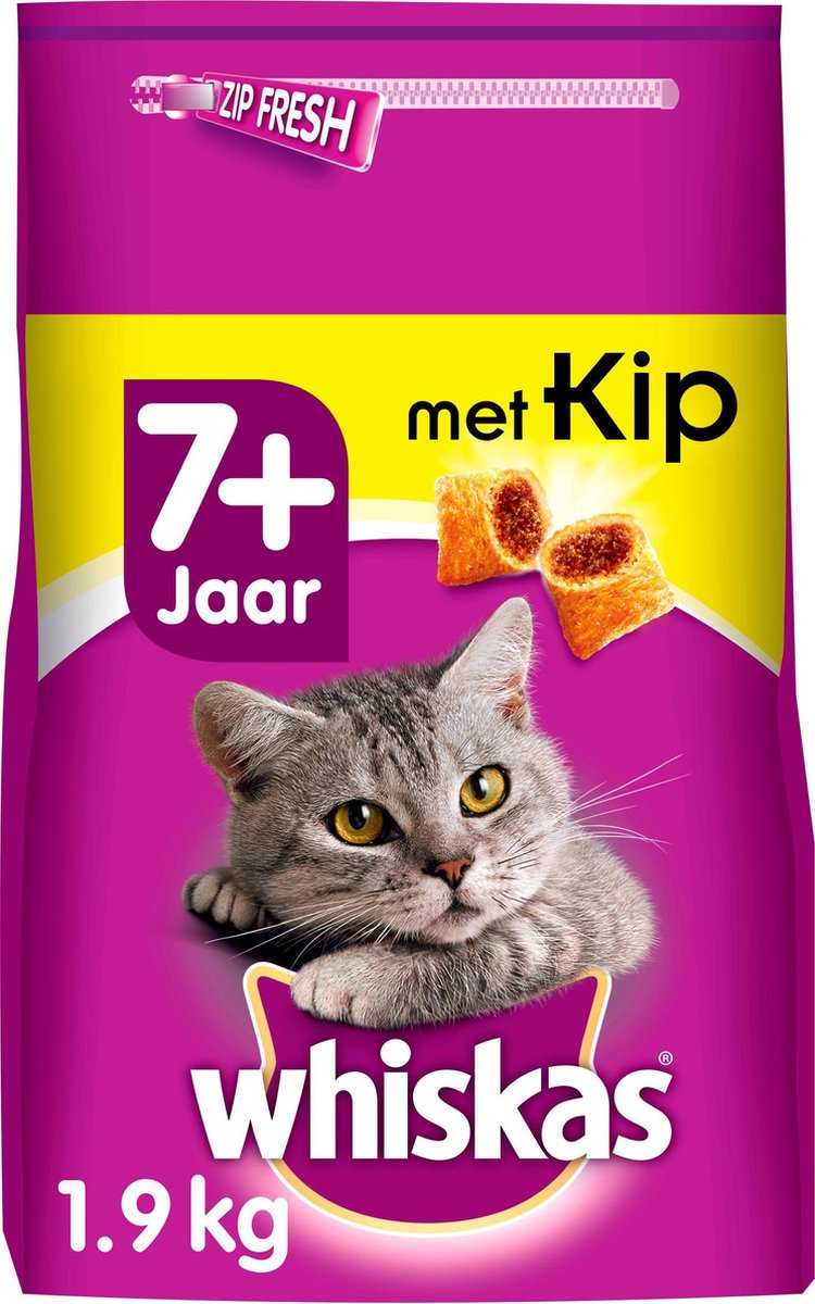 Whiskas Droog Senior Kip zak 1