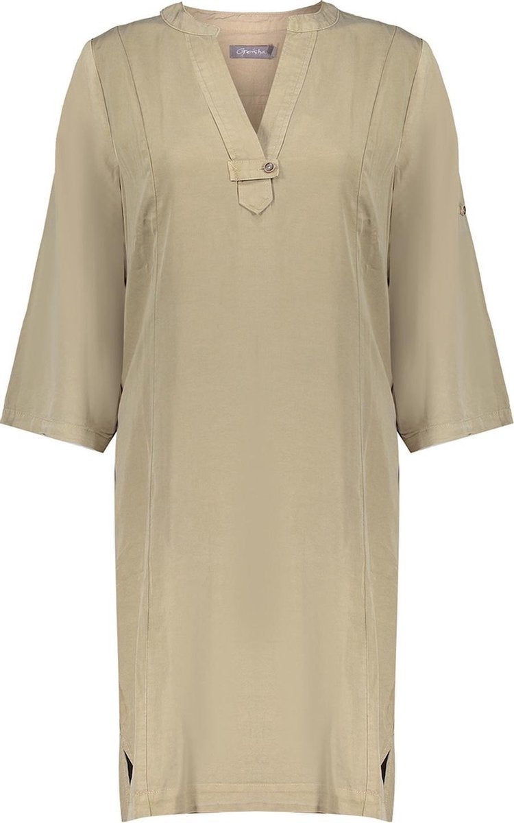 Dress Lyocell Solid 17004 10 Dark Sand
