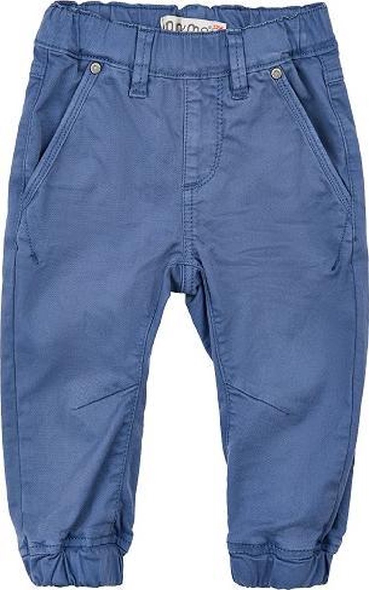 Minymo - broek - twill loose - blauw - Maat 68