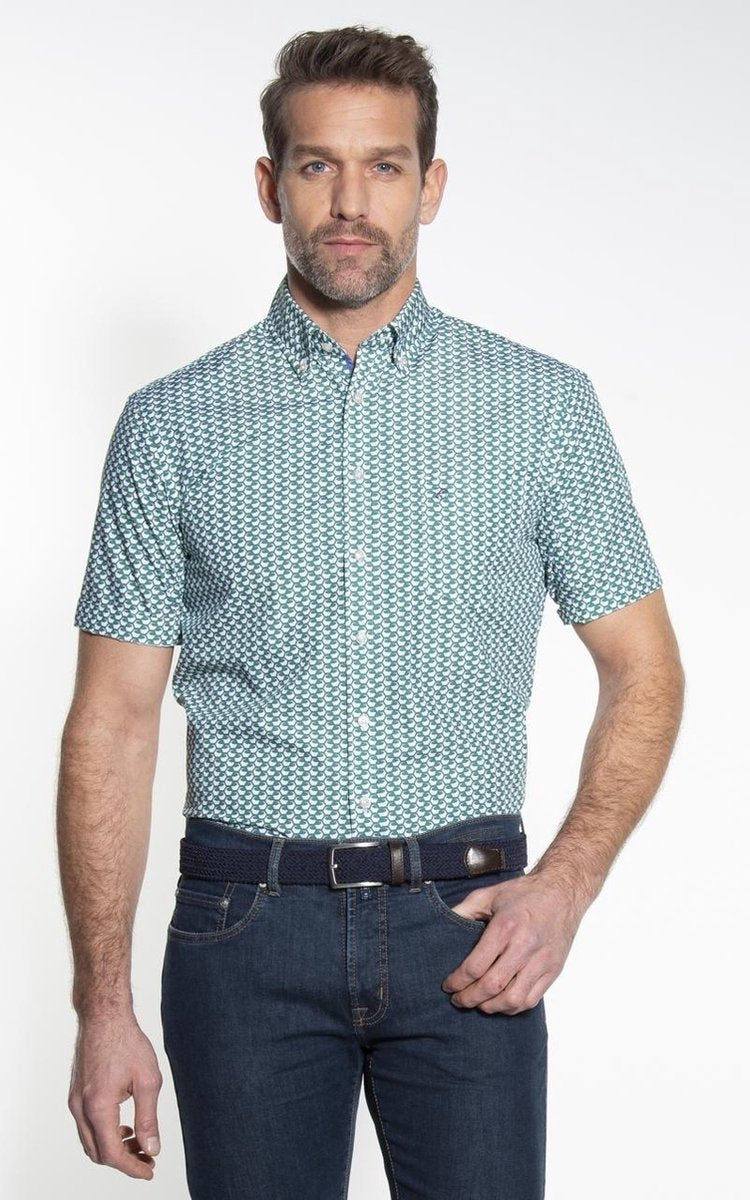 Campbell Classic Casual Overhemd Heren korte mouw