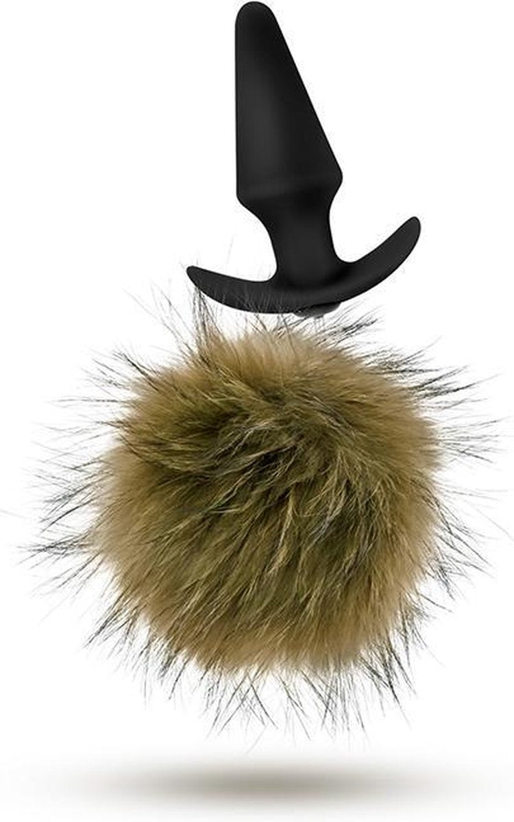 Blush - Pom plug anaalplug met konijnenstaartje - Bruin