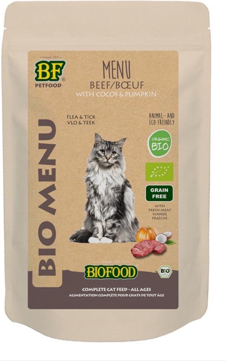 Biofood organic kat rund menu pouch kattenvoer 100 gr