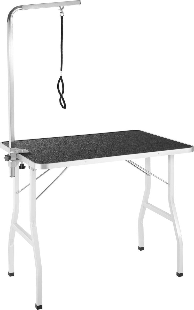 tectake- Trimtafel met lus zwart / wit - 402891