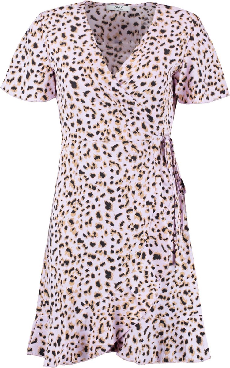 Korte Jurk Only Paars dessin - maat XL