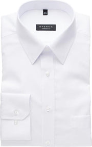 ETERNA comfort fit overhemd - poplin heren overhemd - wit - Strijkvrij - Boordmaat: 52