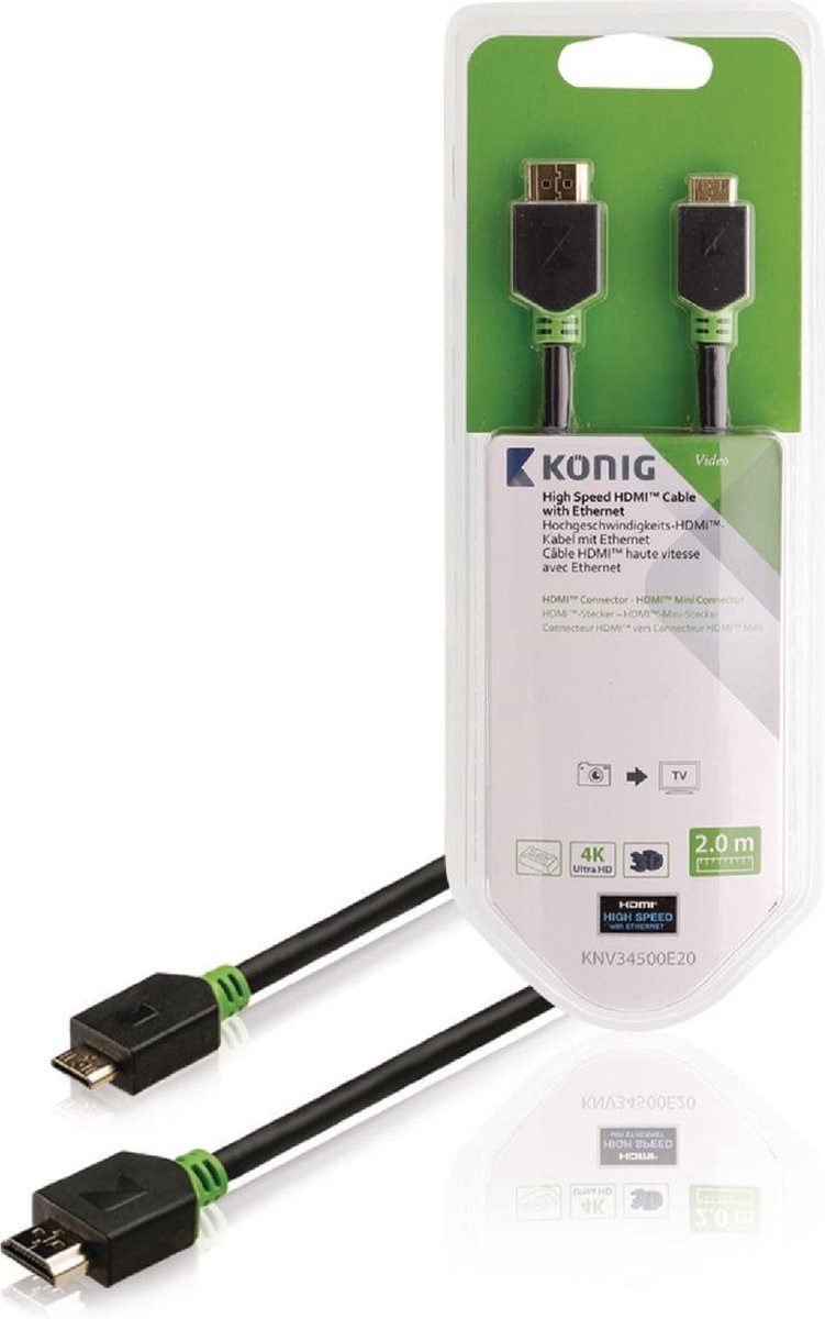 High Speed HDMI kabel met Ethernet HDMI connector - HDMI mini-connector 2