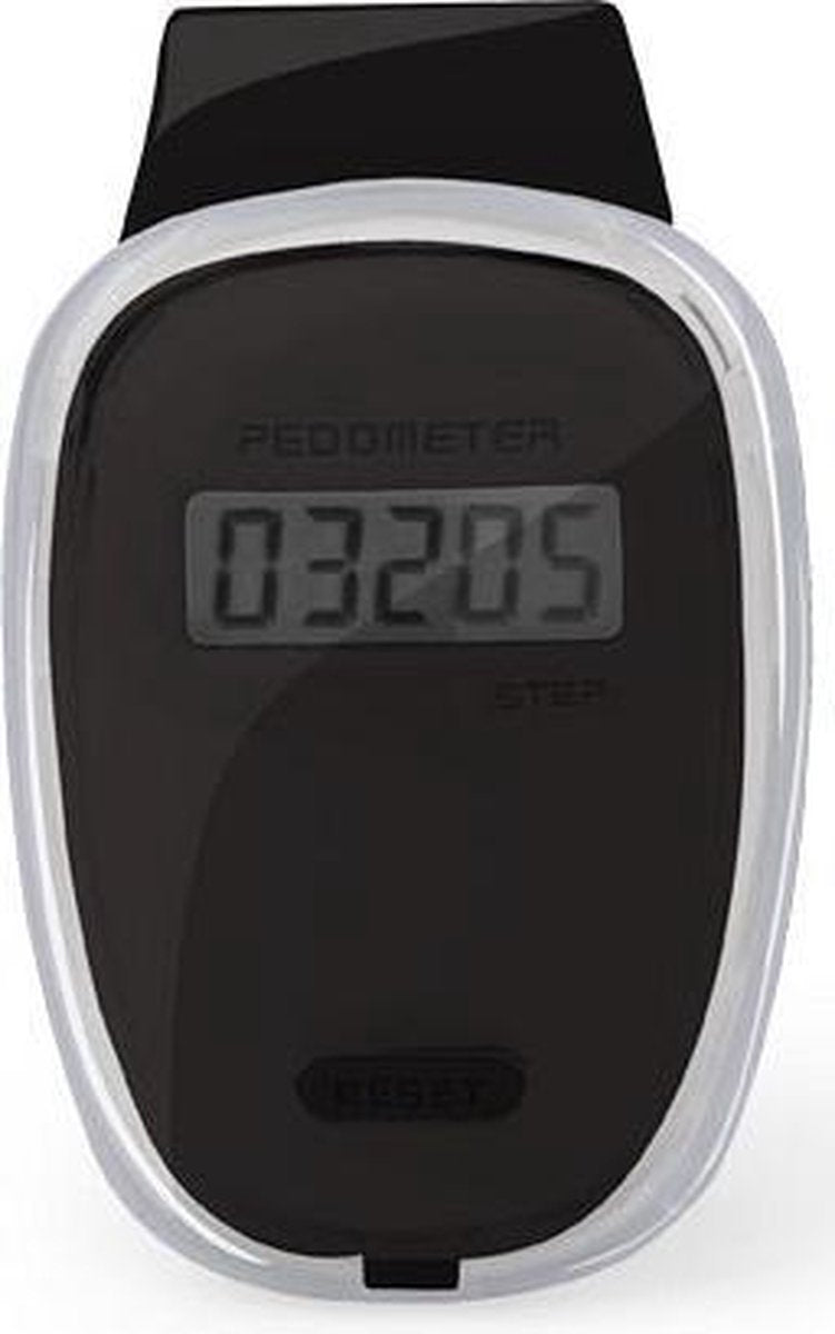 Voordeelset van 10x stuks zwarte stappentellers 4 x 6 cm - Wandelen/Fitness sport pedometer.