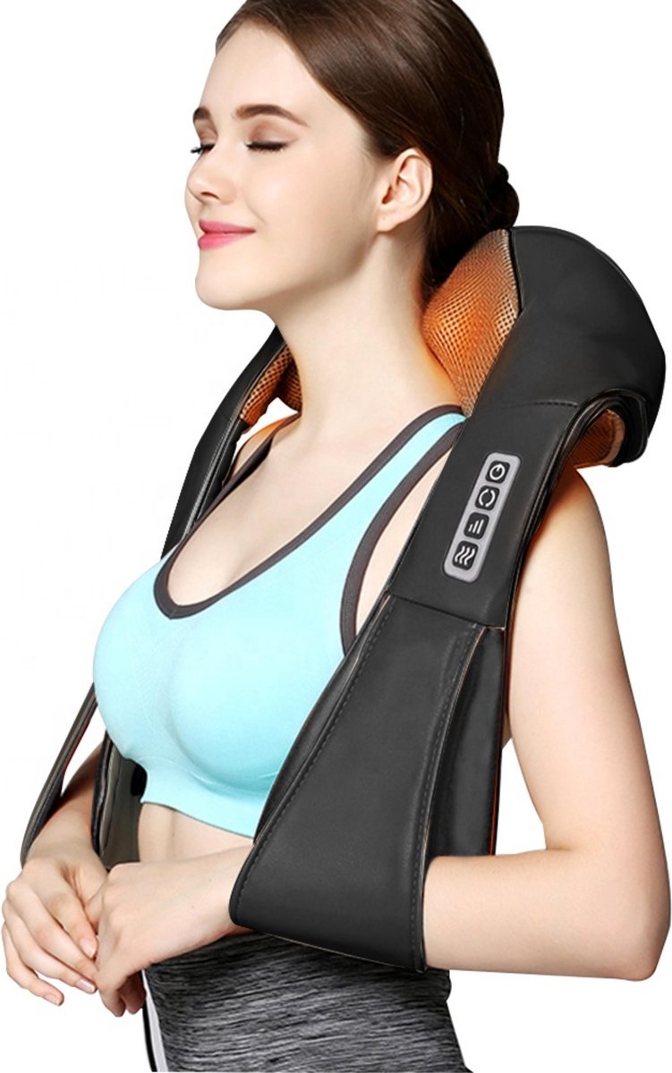 HMerch™ Nek- en Schouder Massageapparaat – Nekmassage – Schoudermassage – Shiatsu Massage Apparaat – Massagekussens - Massage Kussen - Nek - Nek Massage Appraat - Nek Kussen