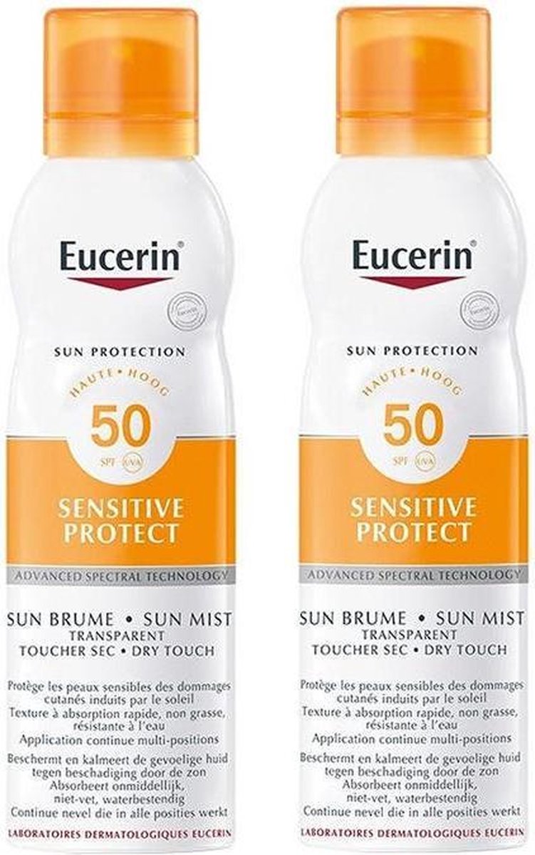 Eucerin Sun Sensitive Protect Transparant Spray SPF50 2x200ml