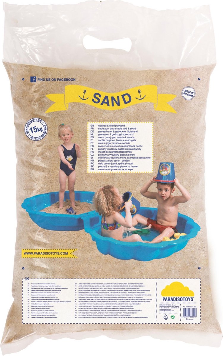 Gewassen speelzand (15kg)