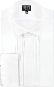 GENTS | Smoking Overhemd Heren Volwassenen vadermoord plisse 0015 Maat S7 37/38 | Extra Lange Mouwen