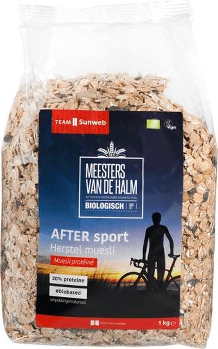 After sport herstel muesli Meesters van de Halm - Zak 1000 gram - Biologisch