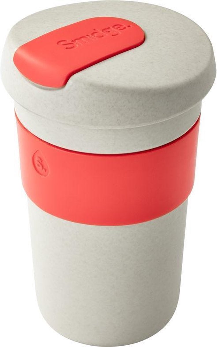 Smidge Koffiebeker Natural Collection 400 Ml Beige/rood