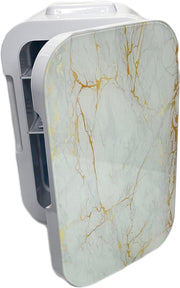 PIXMY - Skincare Fridge - 6.5L Inhoud - Luxury Marmer Design Mini Koelkast  - Skincare Koelkast - Make Up Koelkast - PISCF21LED