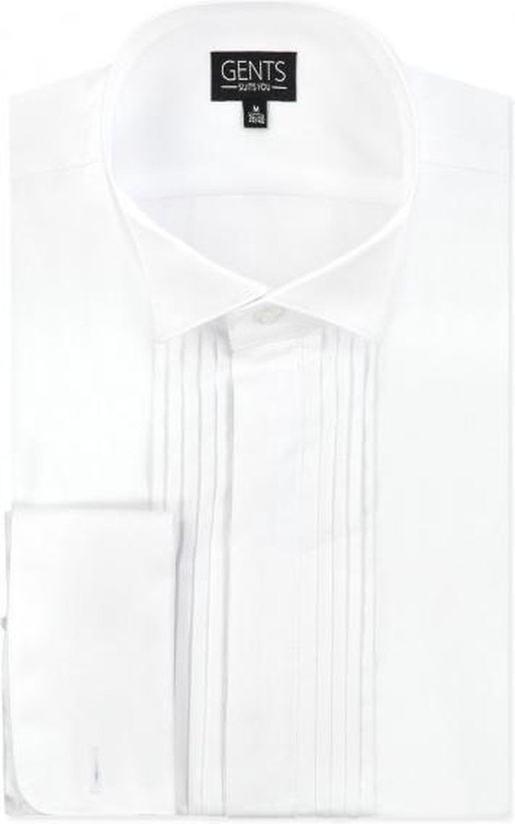 GENTS | Smoking Overhemd Heren Volwassenen vadermoord plisse 0015 Maat XS 35/36