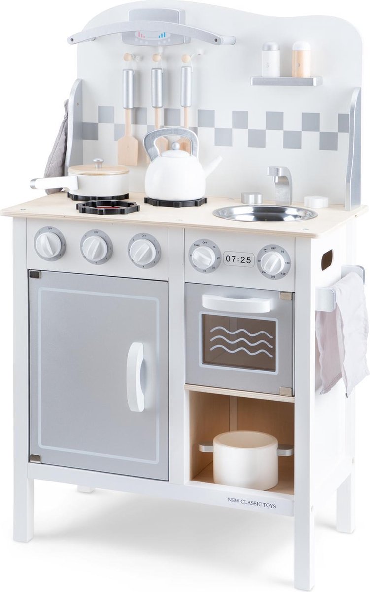 New Classic Toys - Speelkeuken - Bon Appetit - DeLuxe - Wit/Zilver