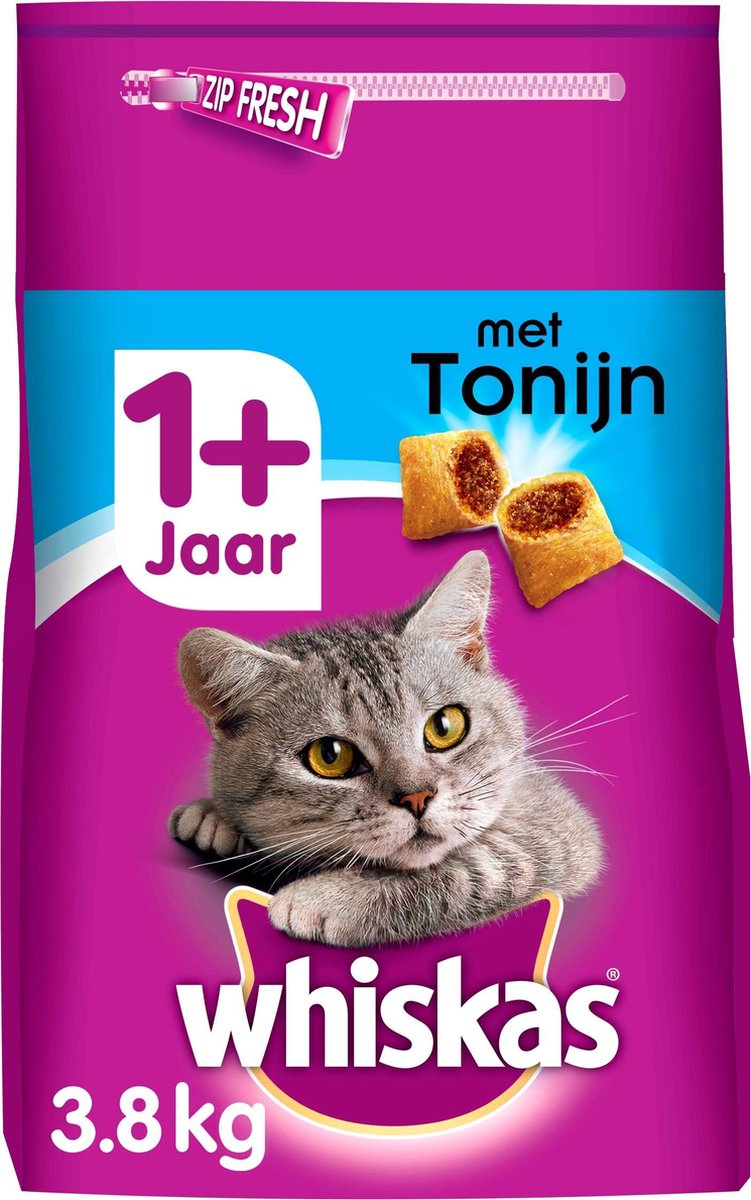 Whiskas 1+ Adult Droge Brokjes - Tonijn - Kattenvoer - 3