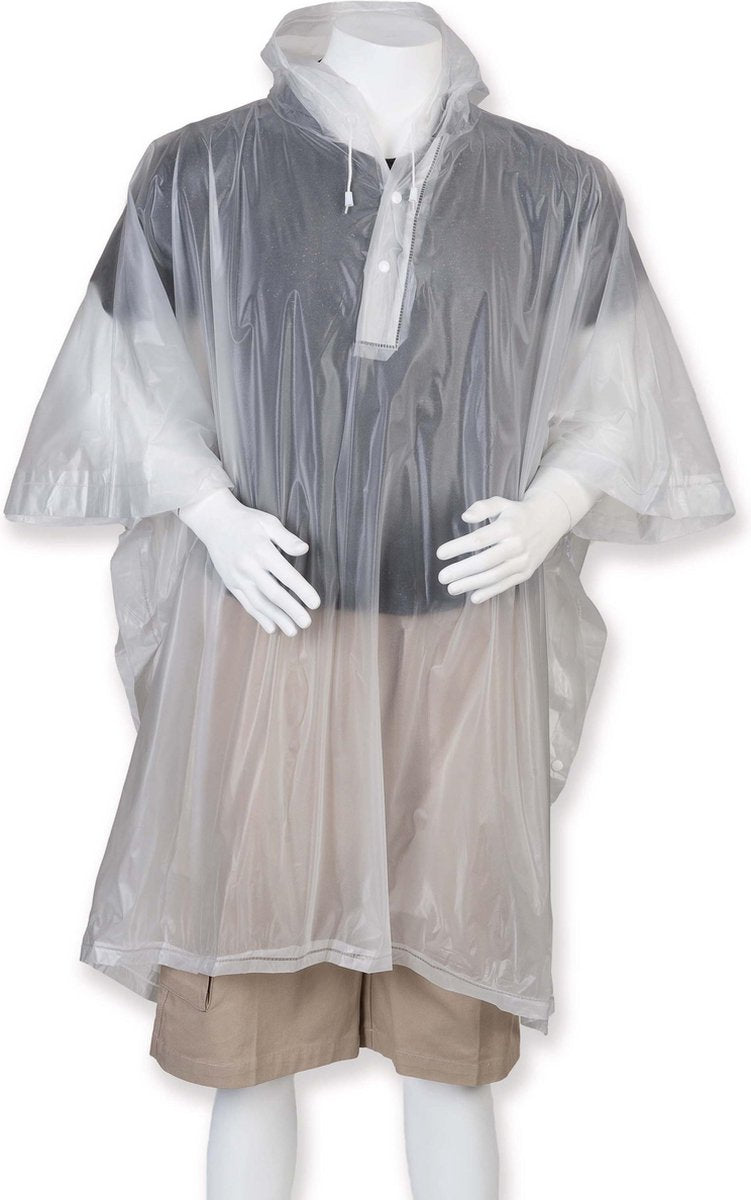 Regencape Poncho voor volwassenen  Kleur Doorzichtig / in 8 verschillende kleuren