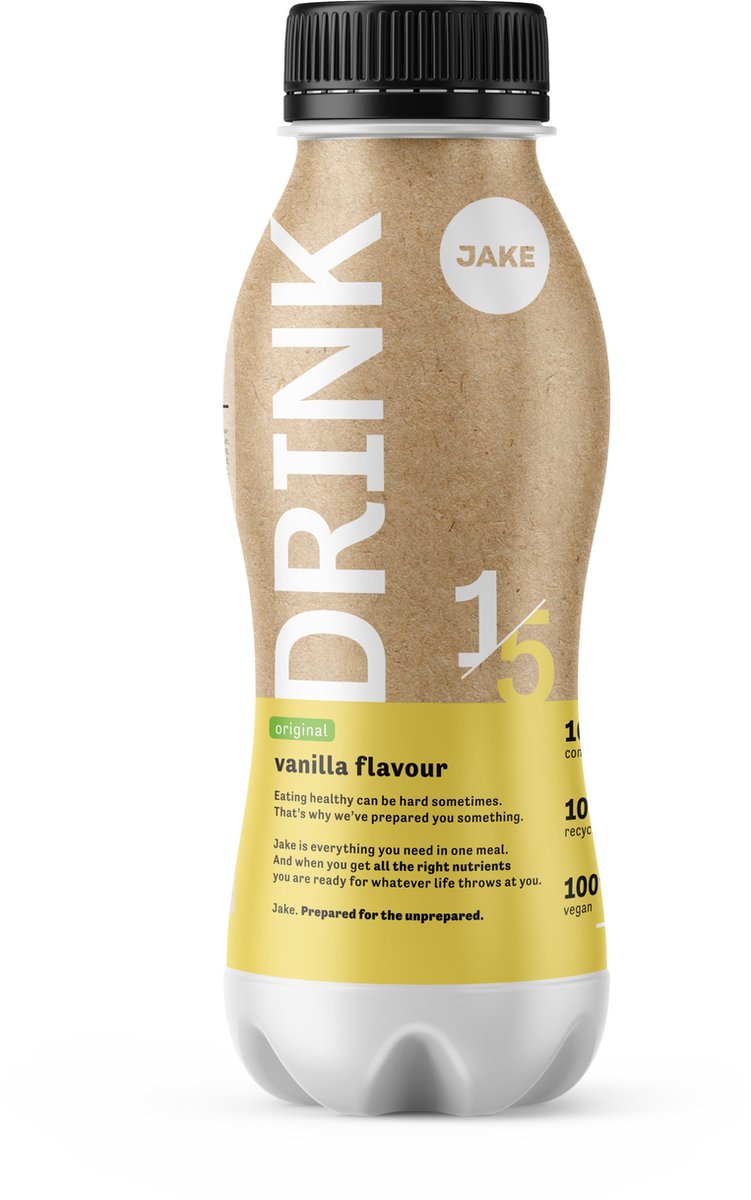 Jake Ready to Drink Vanille 40 maaltijden| Vegan maaltijdvervanger |Plantaardig