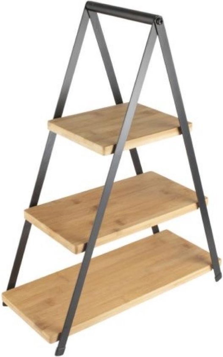 Etagere bamboe en metaal
