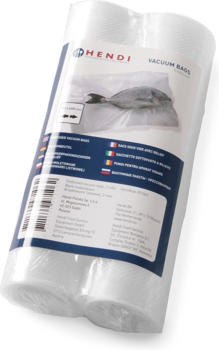 Hendi - Vacuümrollen - 2 rollen 200 x 6000mm - extra sterk - 2 laags