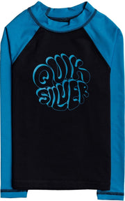 Quicksilver - UV-zwemshirt voor jongens - Longsleeve - Bubble Trouble - Zwart - maat 92cm