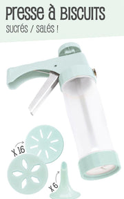 Scrapcooking - Need'it - Koekjespers - Deegpers - Koekjesspuit - 22 discs
