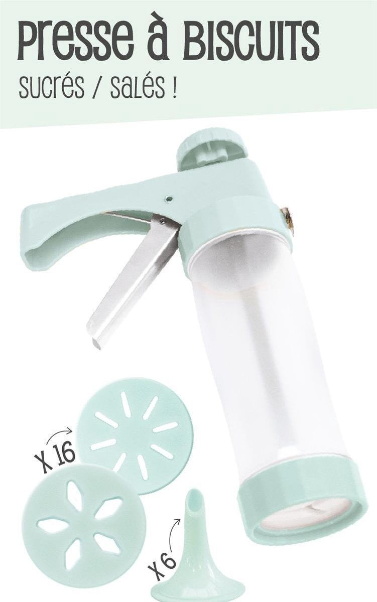 Scrapcooking - Need'it - Koekjespers - Deegpers - Koekjesspuit - 22 discs