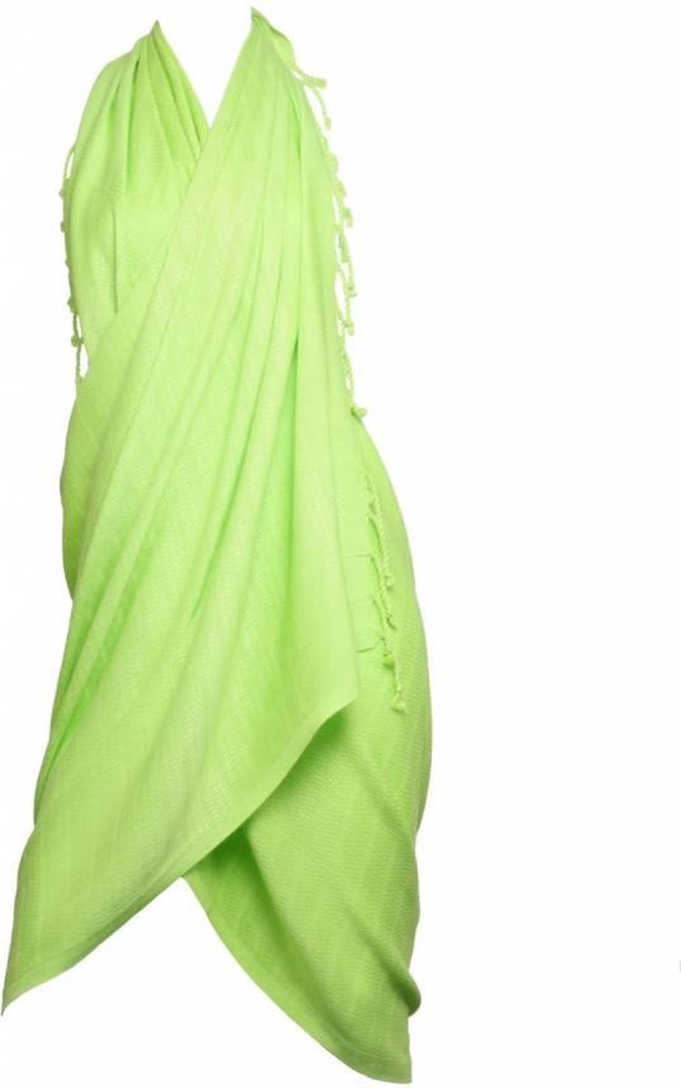 Pareo Hamamdoek Aqua Lime190x85cm  - Beach Pareo - Omslagdoek - Sarong - Wrap - Ultradun Strandlaken - Sneldrogende Saunadoek - Saunalaken - Stranddoek - Reishanddoek - Sneldrogende handdoeken