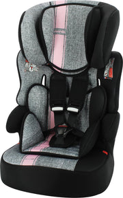 Nania Autostoel groep 1/2/3 - Beline Linea - Grijs/Roze