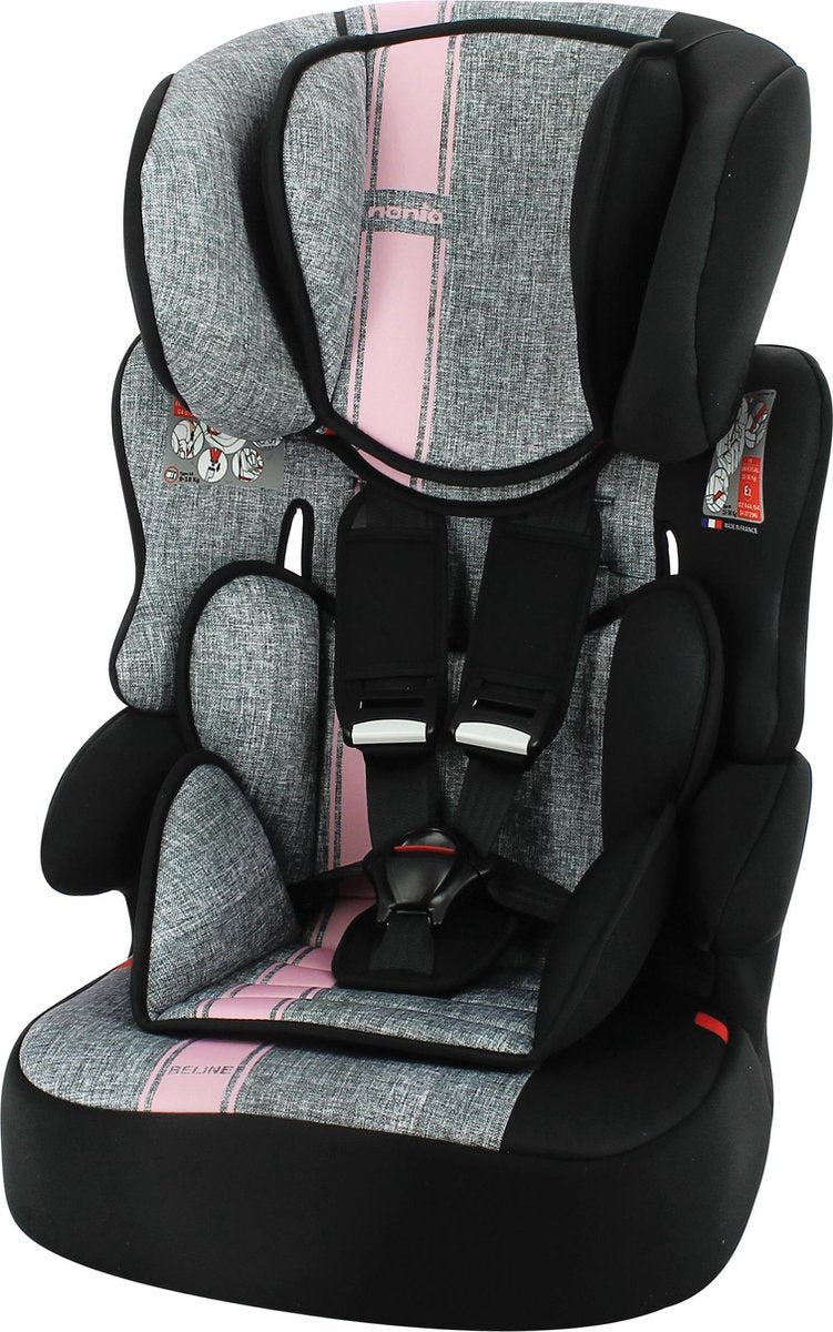 Nania Autostoel groep 1/2/3 - Beline Linea - Grijs/Roze