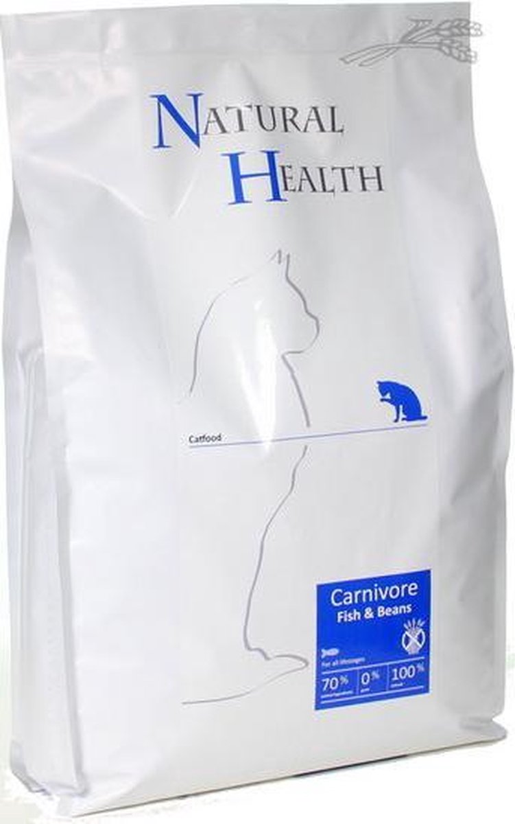 natural Health cat CARNIVORE FISH & BEANS 7.5 KG.