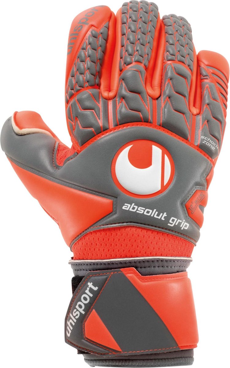 Uhlsport Aerored Absolutgrip Finger Surround - Keepershandschoenen - Maat 8