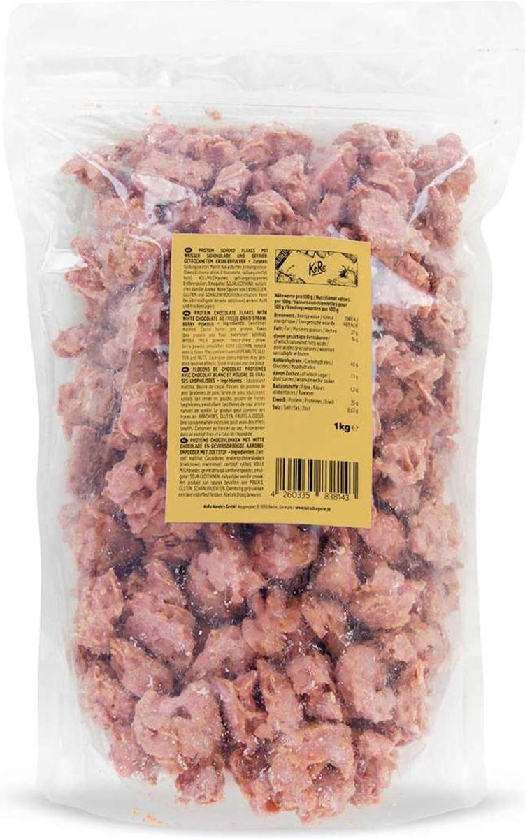 KoRo | Witte chocolade proteïne crunchies met aardbei 1 kg