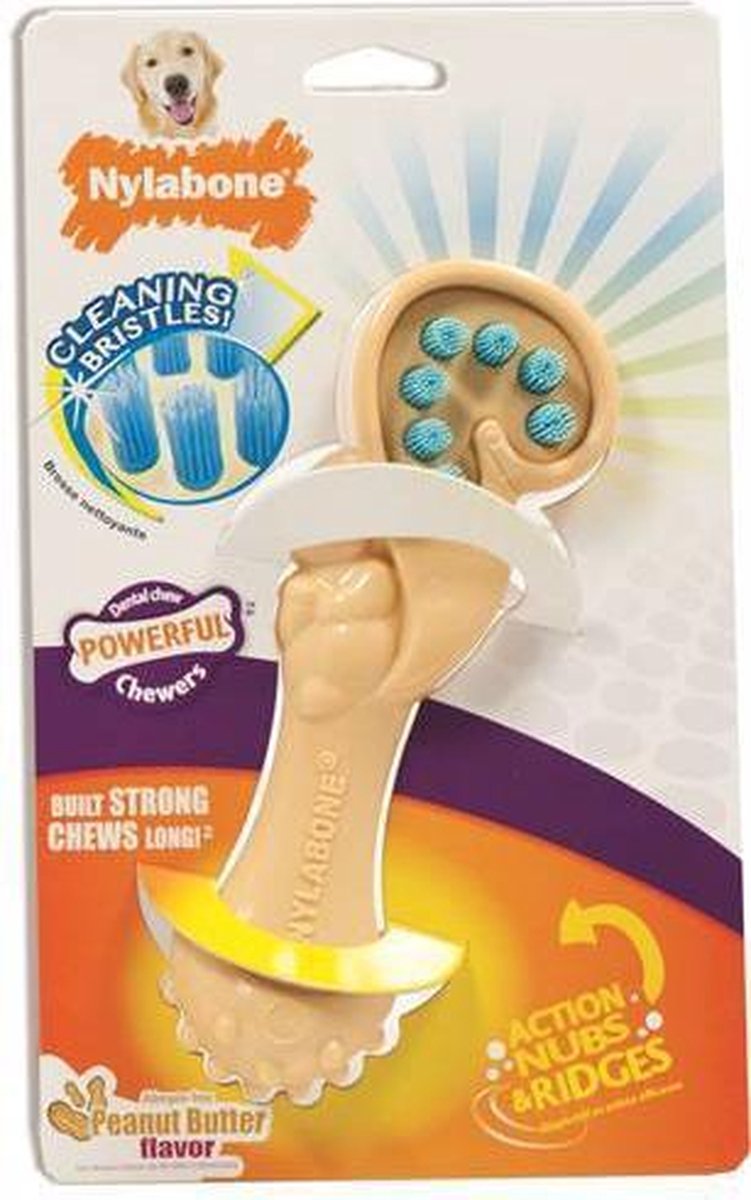 Nylabone Dental Chew Squirrel Bristle Brush SMALL