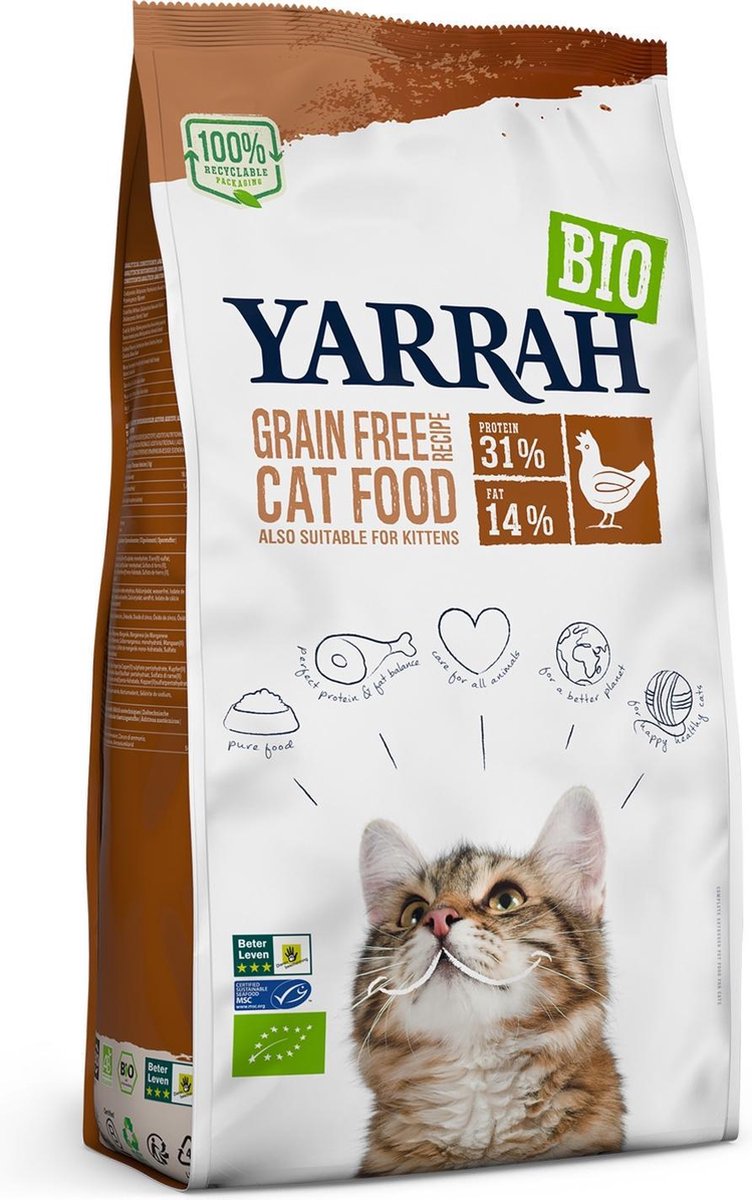 Yarrah cat adult graanvrij kip/vis kattenvoer 2