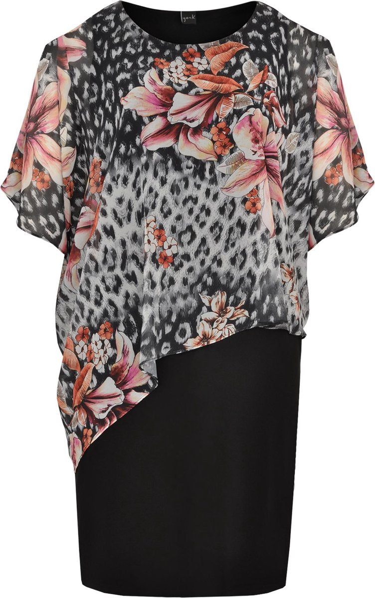 Yoek Midi jurk print
