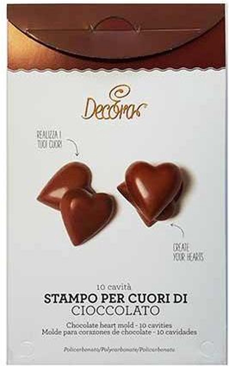 Chocolade mal hartjes - Decora