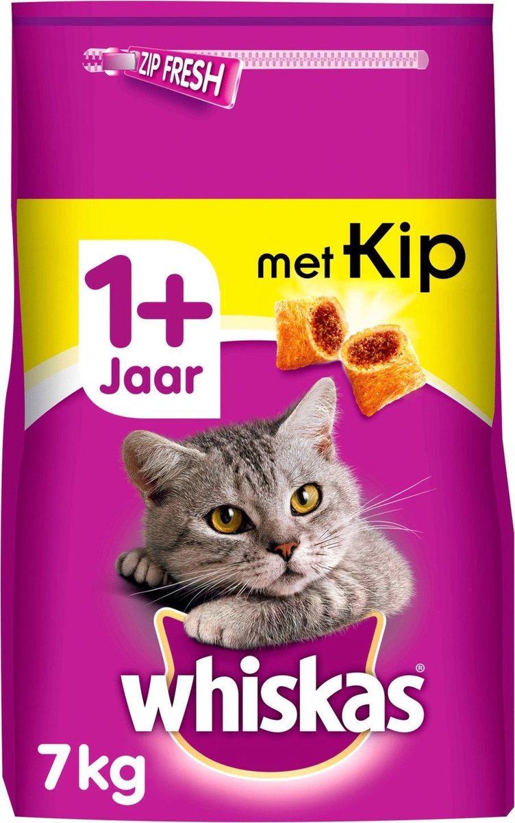 Whiskas Kattenvoer droog - Adult - Kip - zak 7kg 1x1