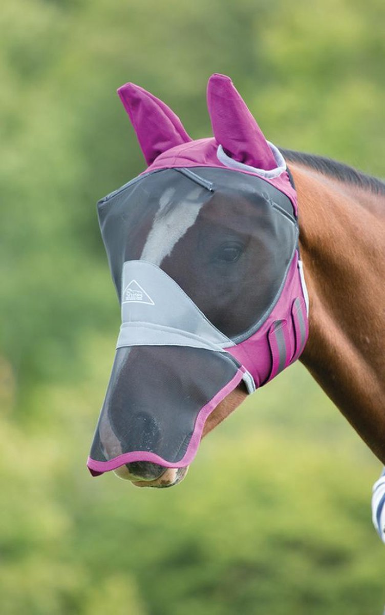 Shires vliegenmasker Deluxe met oren en neus-Cob