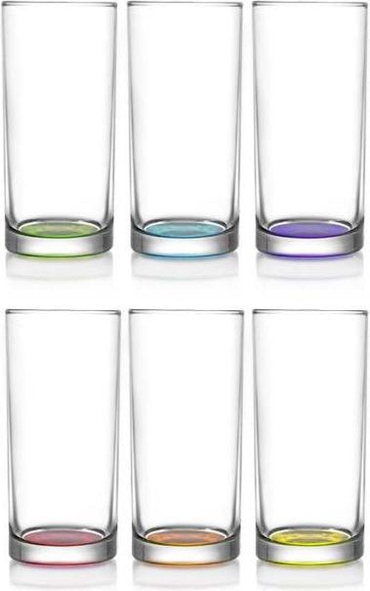 LAV Coral Longdrinkglas - Gekleurd - 295 ml - 6 stuks