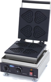 Wafelijzer Lolly Hartjes Wafel op Stok - 4 stuks - RVS - Instelbare Temperatuur - Professionele Wafel Maker / Wafel Apparaat - Maxima
