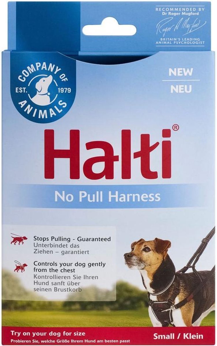 Halti anti-trek tuig S borstomvang 36-64cm 2019 nieuw design No Pull Harness