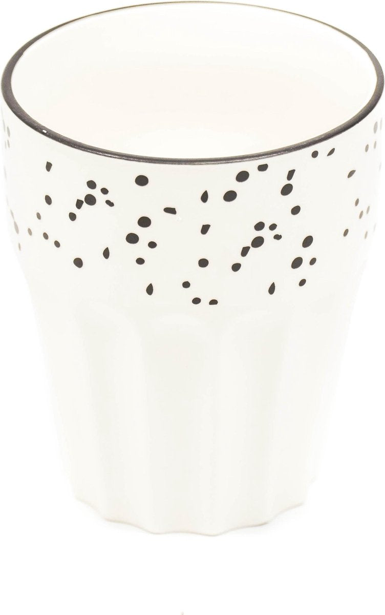 Housevitamin - Beker wit met stippen - 9