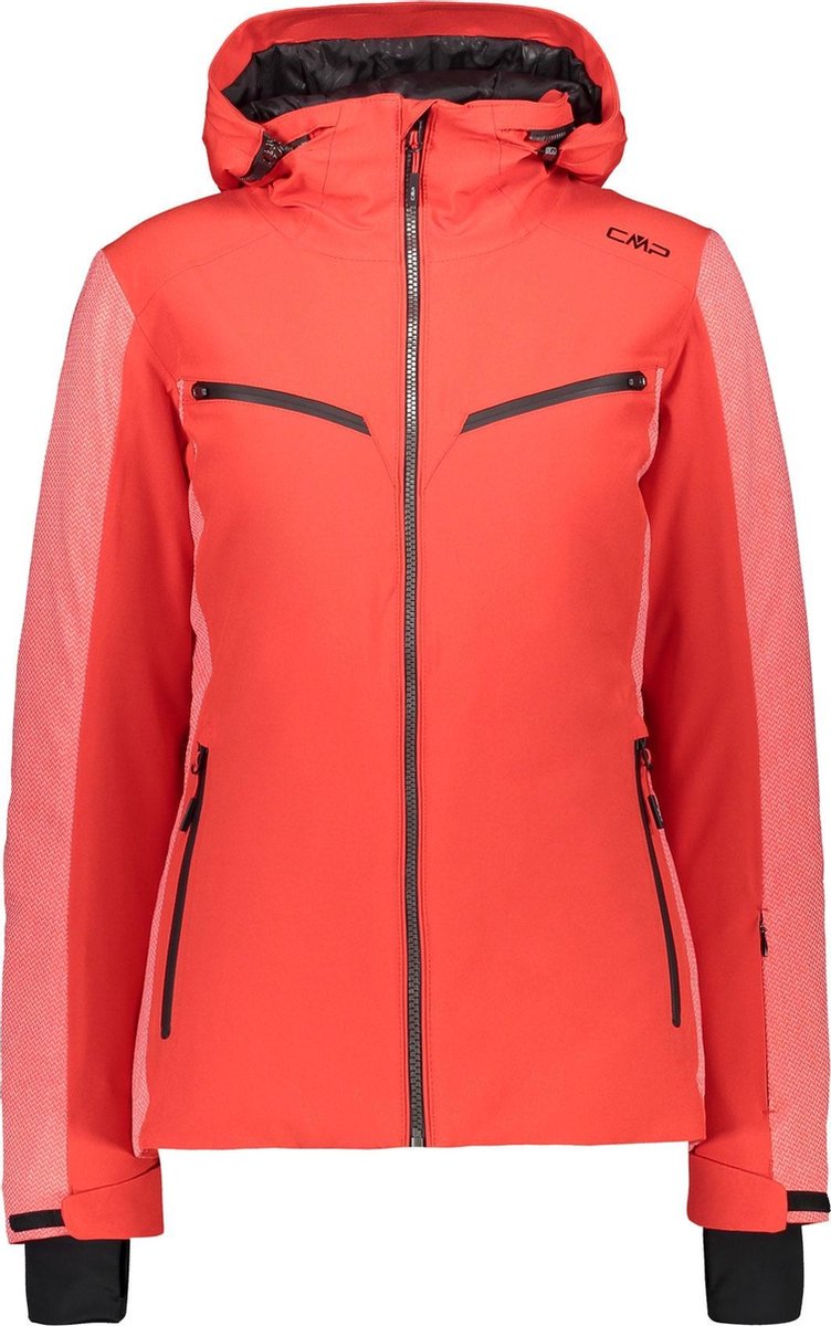 CMP Wintersportjas - Maat 46  - Vrouwen - rood/zwart